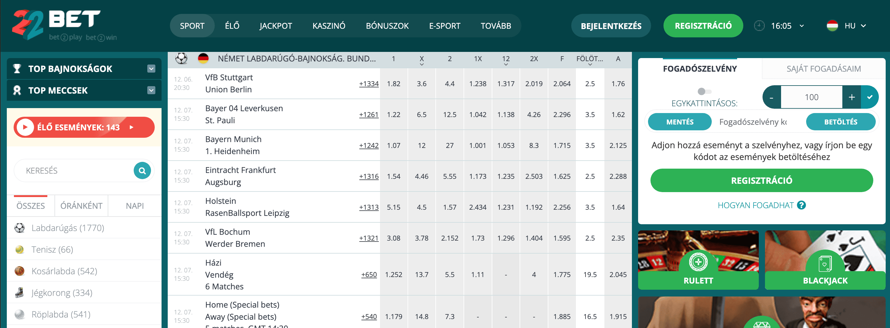 22Bet Sportfogadás